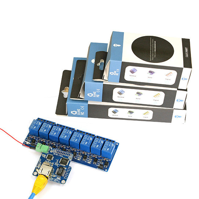 iMatic RJ45 TCP/IP Remote Control Board with 8-Ch Relay