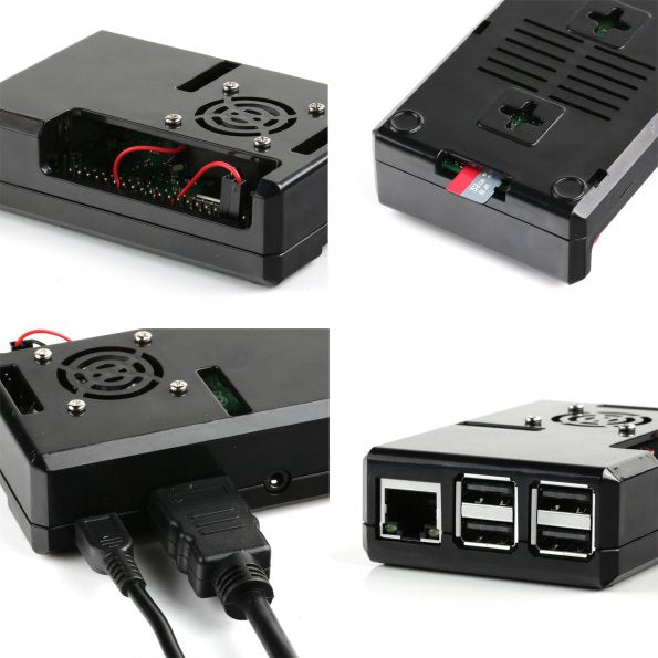 [Discontinued] Raspberry Pi 3 B+ Case with Fan and Heat Sinks