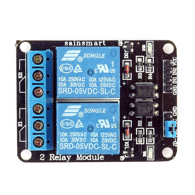 [Discontinued] SainSmart 2-Channel 5V Relay Module for Arduino Raspberry Pi Due Mega2560 UNO R3 Nano Leonardo R3