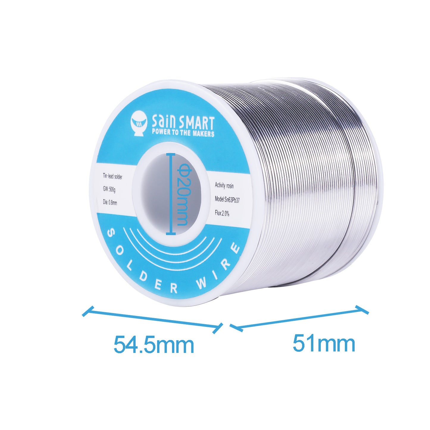 SainSmart Solder Wire | 0.8mm 500g | Sn63 Pb37