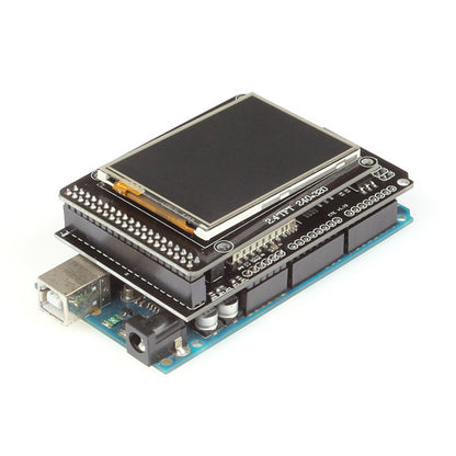 [Discontinued] SainSmart MEGA2560+2.4" LCD Touch Panel SD Card Slot + Shield Kit For Arduino