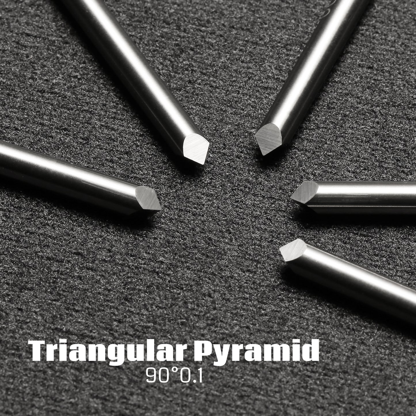 [Discontinued] TR10 Series, Triangular V-Bit, 0.1mm, 1/8'' Shank, 10Pcs CNC Router Bits