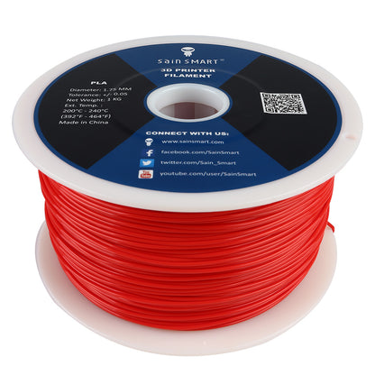 [Discontinued] Red, PLA Filament 1.75mm 1kg/2.2lb