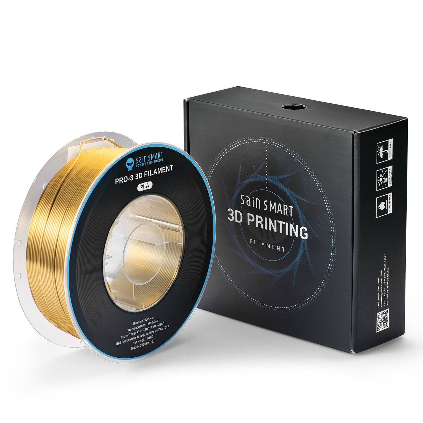 [Discontinued] Silk Metal Tone PLA Filament 1.75mm 1kg/2.2lbs