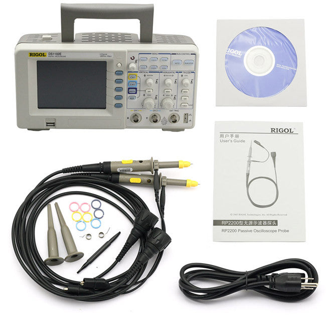 [Discontinued] Rigol DS1102E 100MHz 2 Channels 1GSa/sec Plus USB Storage Digital Oscilloscope