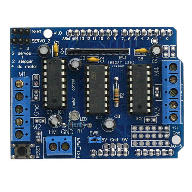 [Discontinued] SainSmart UNO R3+L293D Motor Drive Shield Starter Kit With Basic Arduino Projects