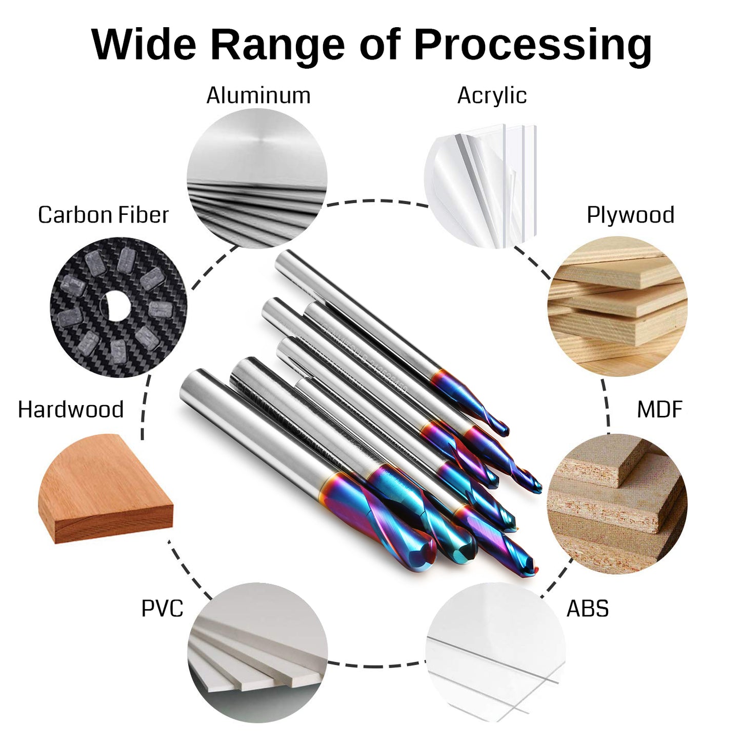 [Discontinued] Genmitsu CNC Ball Nose End Mill, 2 Flutes, 4mm Shank, 1.5mm Radius, 3.0mm Cut Diameter