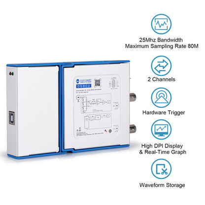 [Discontinued] [Open Box] SainSmart DS802 Dual Channel Virtual PC Oscilloscope