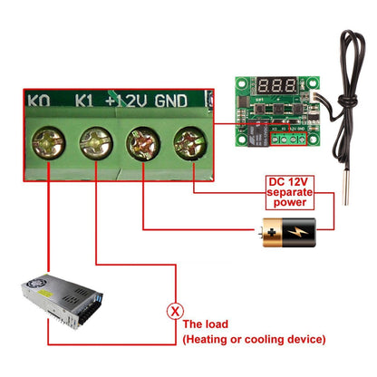 [Discontinued] '-50-110°C Digital Thermostat Temperature Control Switch 12V & Sensor, W1209