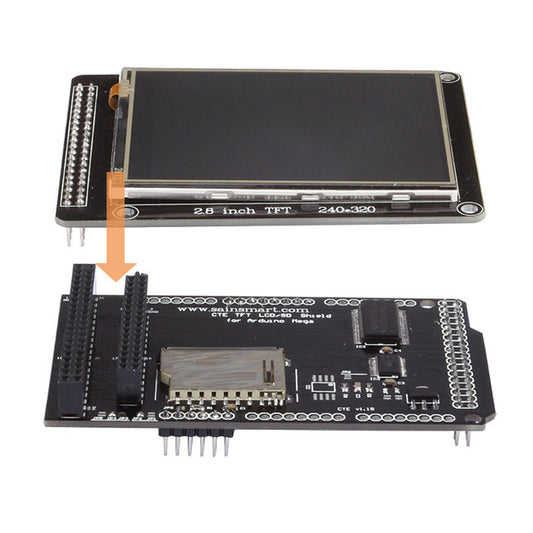 [Discontinued] SainSmart 2.8" TFT LCD Touch Screen Display + 5" TFT/SD Shield for Arduino Mega2560 R3