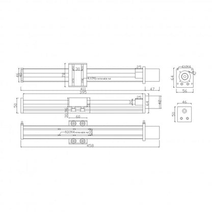 Linear Stage Actuator with Nema17 Stepper Motor for CNC Router