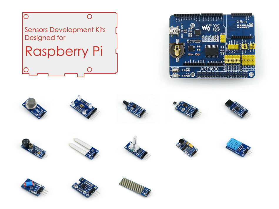 [Discontinued] Raspberry Pi Development Kit with Expansion Board ARPI600 and Sensors