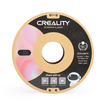 Creality CR-PLA Matte Texture 1.75mm PLA 3D Printing Filament 1kg, Matte Black