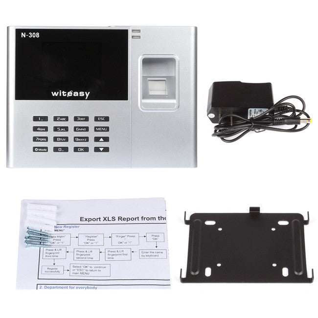 [Discontinued] N-308 2.8" TFT Biometric Fingerprint Attendance Time Clock Employee Payroll Recorder