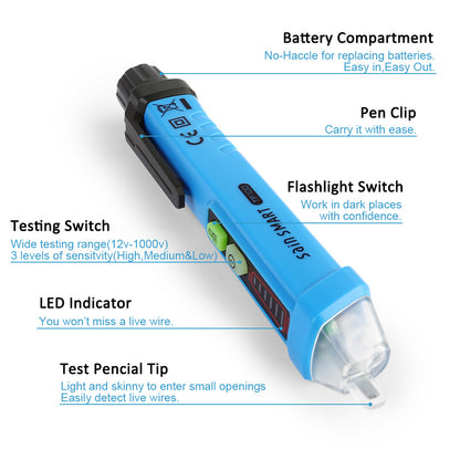 [Discontinued] Non-Contact AC Voltage Detector with LED Indicator, TP100