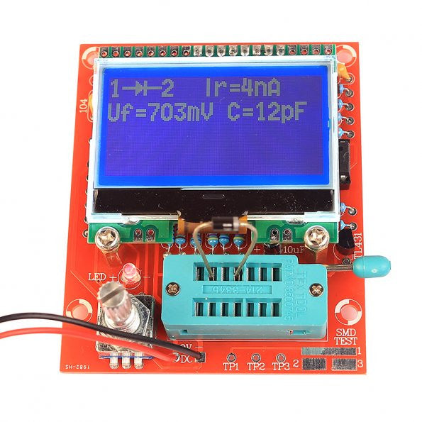 [Discontinued] SainSmart M328 LCD 12864 Transistor Tester DIY Kit Diode Triode Capacitance LCR ESR Meter