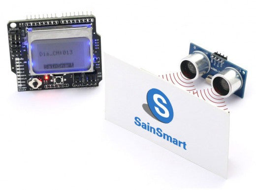 [Discontinued] SainSmart LCD 4884 Shield + HC-SR04 Kit for Arduino Due UNO Mega2560 R3