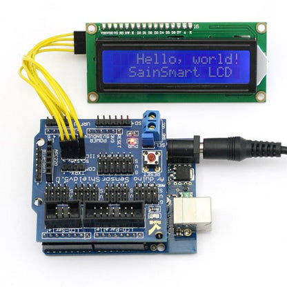 [Discontinued] SainSmart UNO + Sensor V5 + IIC LCD1602 Module Display For Arduino UNO MEGA R3