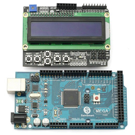 [Discontinued] SainSmart MEGA2560 +1602 LCD Keypad Shield V3 for Arduino UNO MEGA R3 ATMEL AVR