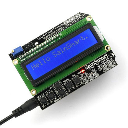 [Discontinued] SainSmart UNO R3 + LCD1602 Keypad Shield Starter Kit for Arduino MEGA328P-AU