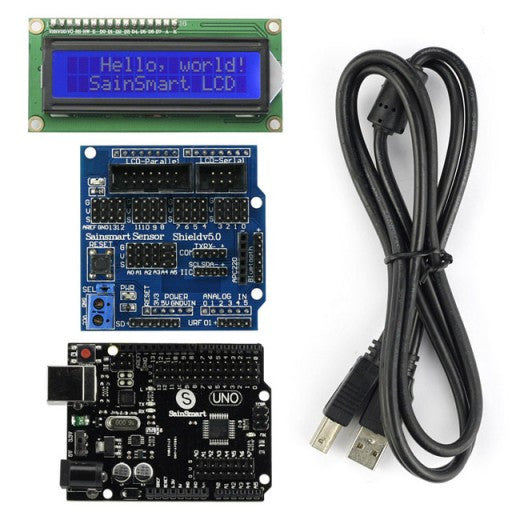 [Discontinued] ainSmart UNO R3+ Sensor V5 + IIC LCD1602 Module Display For Arduino UNO MEGA R3