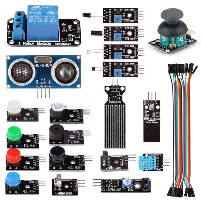 [Discontinued] 20 in 1 Sensor Modules Kit for Arduino ( Work with All Arduino Boards)