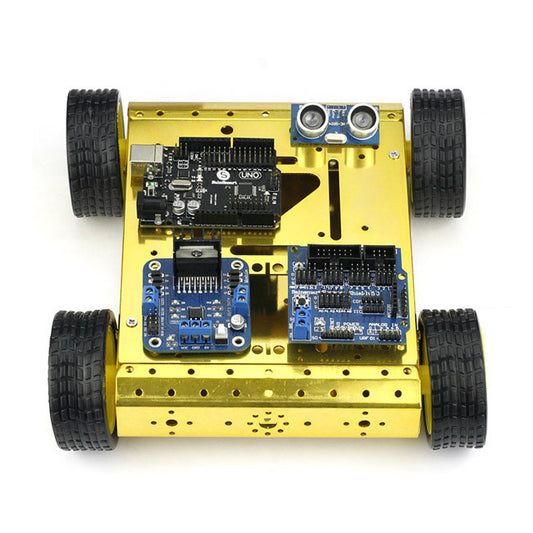 [Discontinued] UNO R3+ L298N +HC-SR04 4WD Robot Car Kit