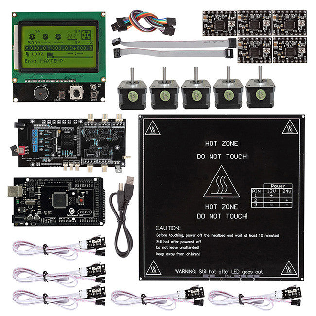 [Discontinued] Ultimaker 1.5.7 + A4988 + Mega2560 R3 + LCD12864 3D Printer Controller Kit For RepRap