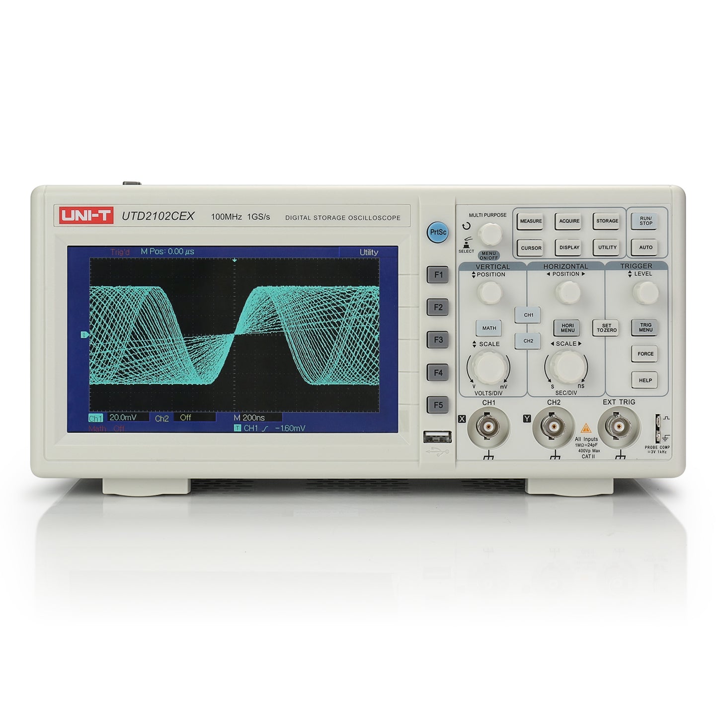 [Discontinued] [Open Box] UNI-T UTD2102CEX Dual Channel Digital Storage Oscilloscope