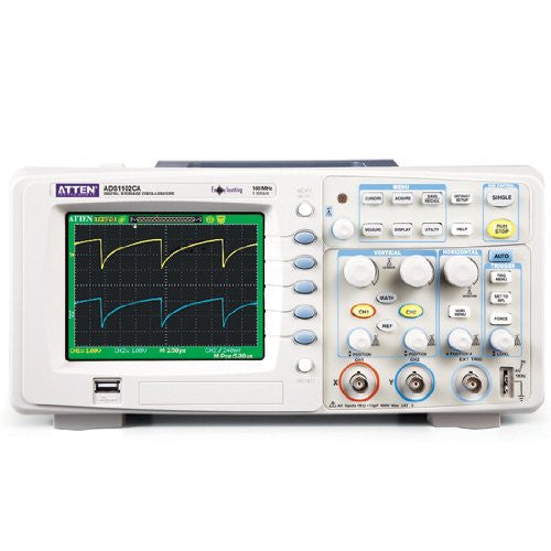 [Discontinued] ATTEN ADS1102CA 100MHz  1GSa/s Dual-Channel 5.7'' LCD 40Kpts Digital Oscilloscope