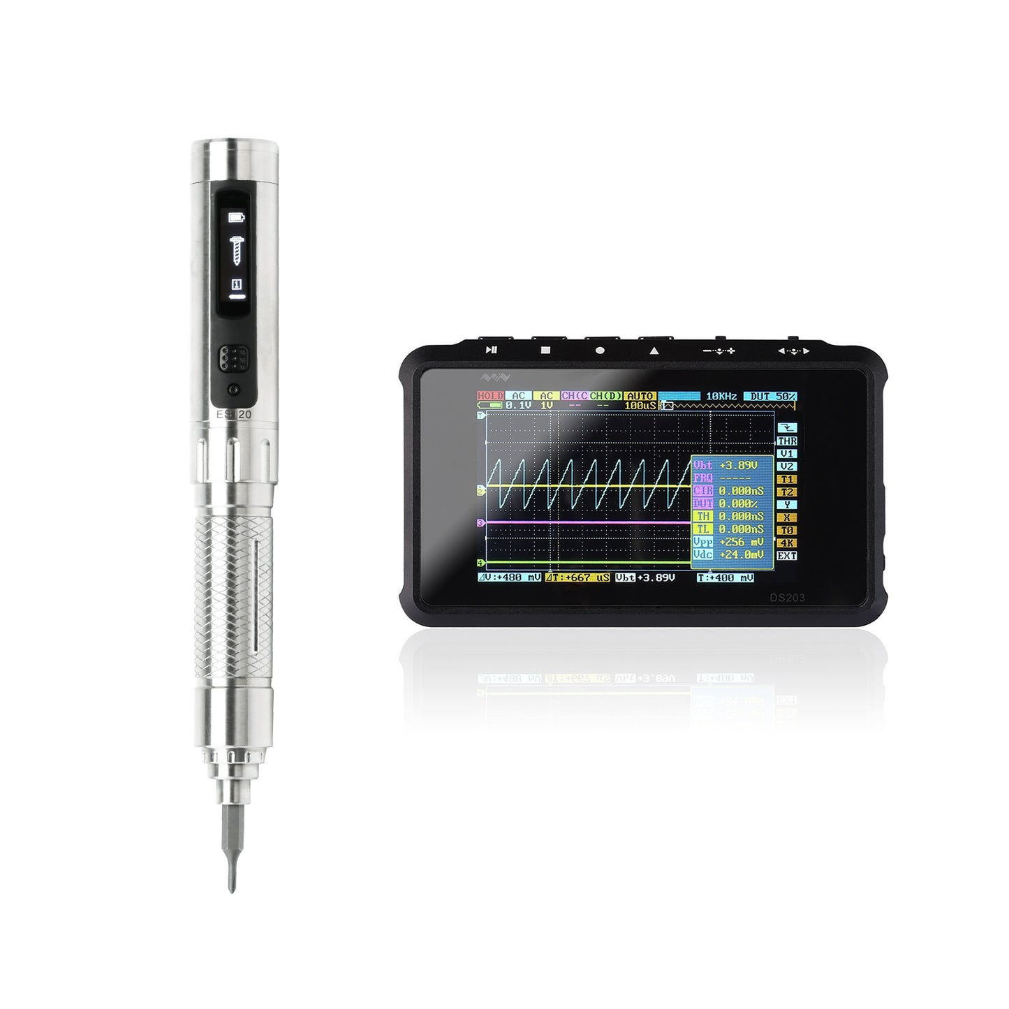 [Discontinued] Special Bundle - Mini DSO203 Oscilloscope & ES120 Electric Motion-Sensing Screwdriver