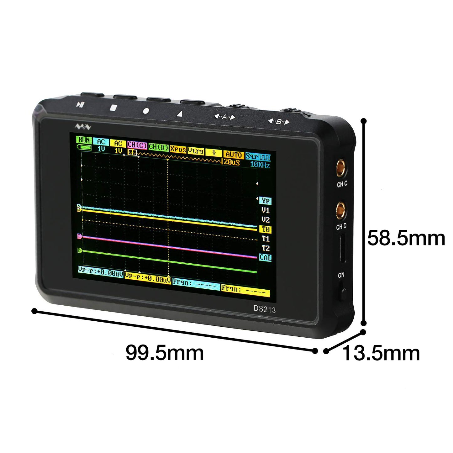 SainSmart DS213 4-Channels Handheld Mini Digital Oscilloscope