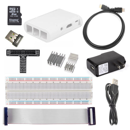 [Discontinued] Raspberry Pi 2 Model B Starter Kit 1 ABS Plastic Case SD Card Wifi Breadboard HDMI GPIO