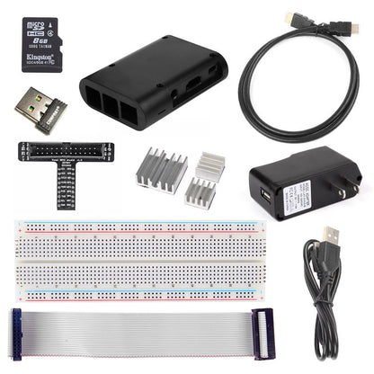 [Discontinued] Raspberry Pi 2 Model B Starter Kit 1 ABS Plastic Case SD Card Wifi Breadboard HDMI GPIO