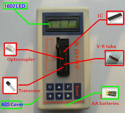 [Discontinued] Digital LED IC Tester IC Detector Meter for Maintenance MOS PNP NPN [US ONLY]