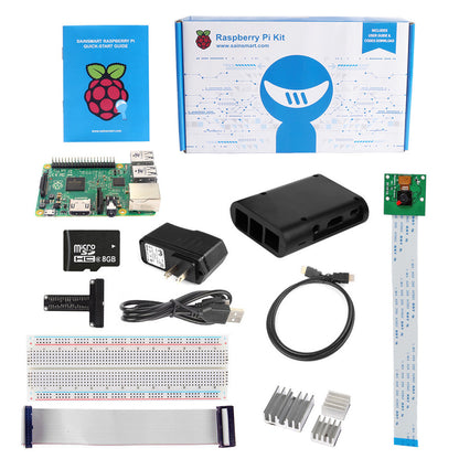 [Discontinued] Raspberry Pi 2 Model B Camera Kit : GPIO, Breadboard, SD Card, HDMI, Wi-Fi, Case, Heatsink, USB Power Supply  On Sale