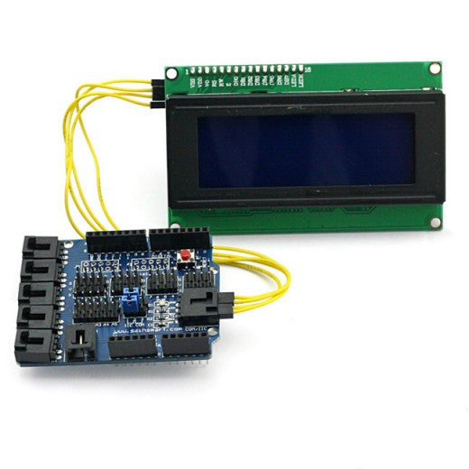 [Discontinued] SainSmart Sensor Shield V4 Module + LCD2004 for Arduino UNO MEGA R3 ATMEL AVR