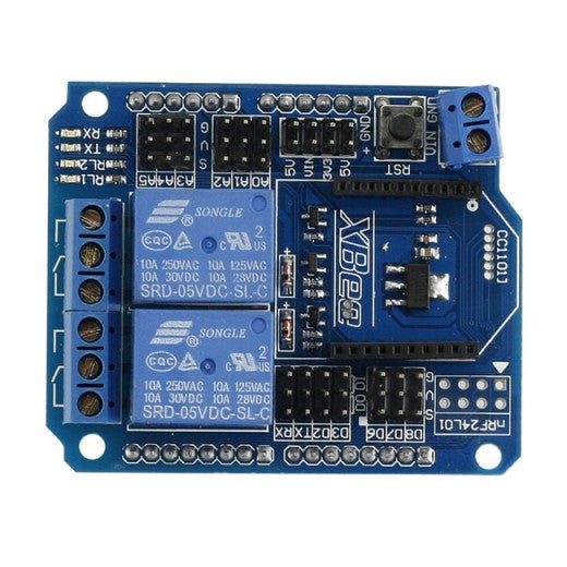 [Discontinued] 2-Ch Relay XBee BTBee Shield for Arduino UNO MEGA R3 Mega 2560 Due