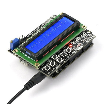 [Discontinued] SainSmart UNO R3 + LCD1602 Keypad Shield Starter Kit for Arduino MEGA328P-AU