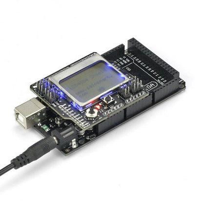 [Discontinued] SainSmart Mega2560 R3+LCD 4884 Shield For Arduino AVR ATMEGA ATMEL ATMEGA2560 MCU