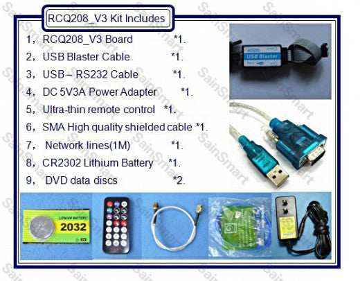 [Discontinued] Altera Cyclone SOPC EP2C8Q208C8N Chip Development Board with FPGA SDRAM, ADC 2.4'' TFT LCD, USB Blaster