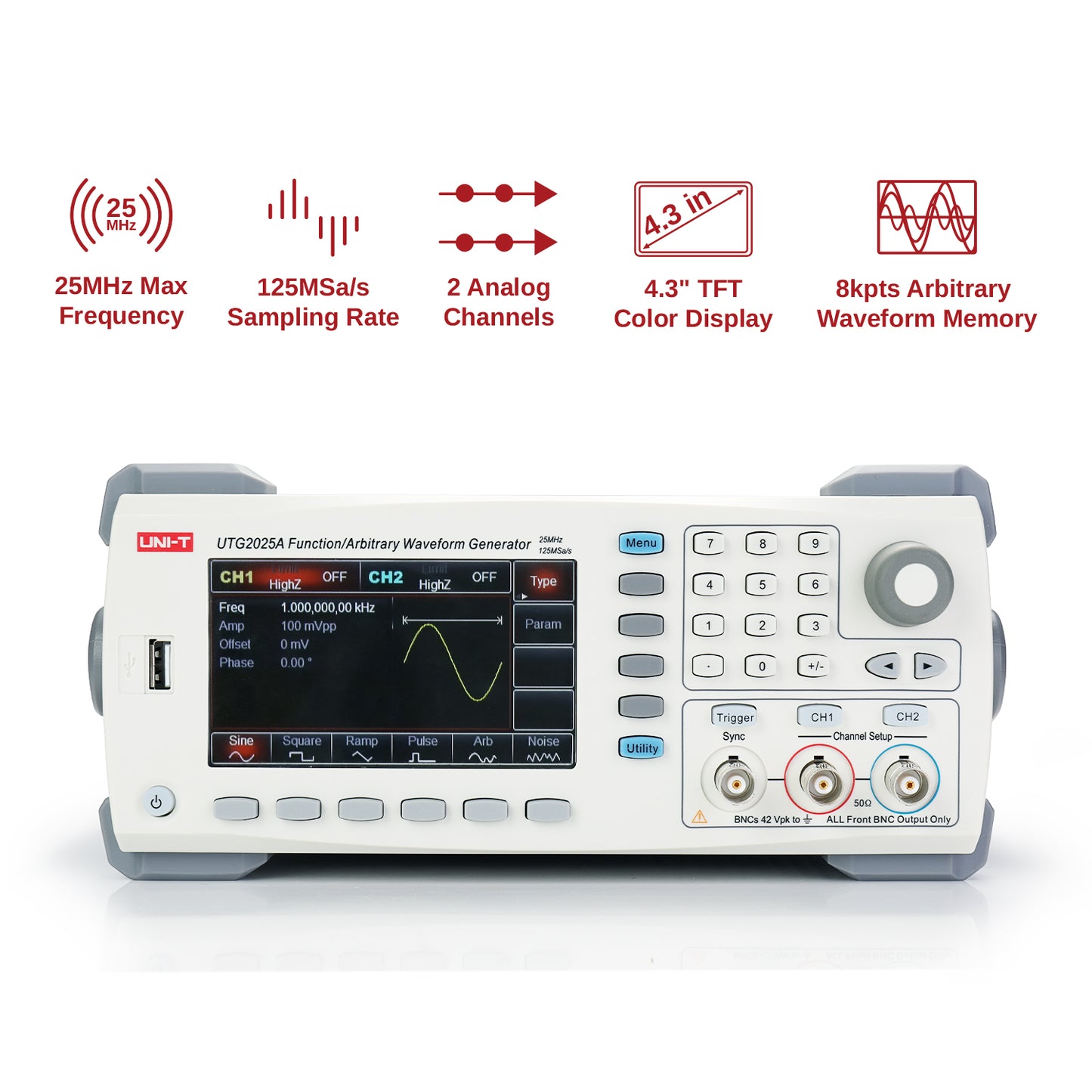 [Discontinued] UNI-T UTG2025A Function/Arbitrary Waveform Generator