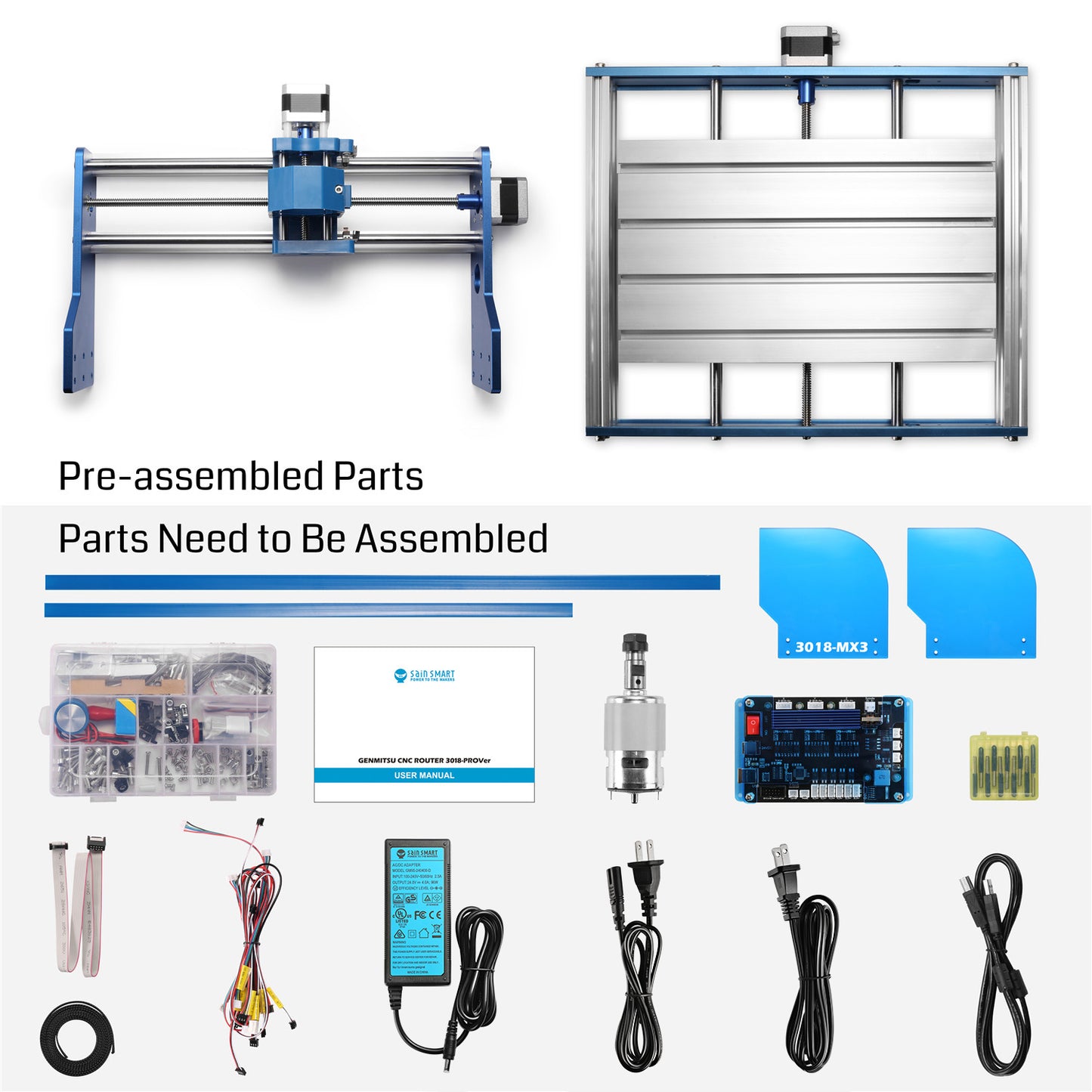 [Discontinued] Genmitsu CNC Router 3018-PROVer Mach3 Kit