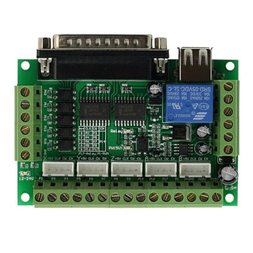 [Discontinued] 5-Axis Breakout Board for Stepper Motor Driver for CNC Mill