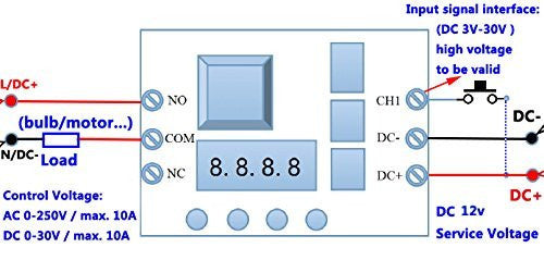 [Discontinued] SainSmart Relay Cycle Timer Module - Programmable with Customized Settings (12V)