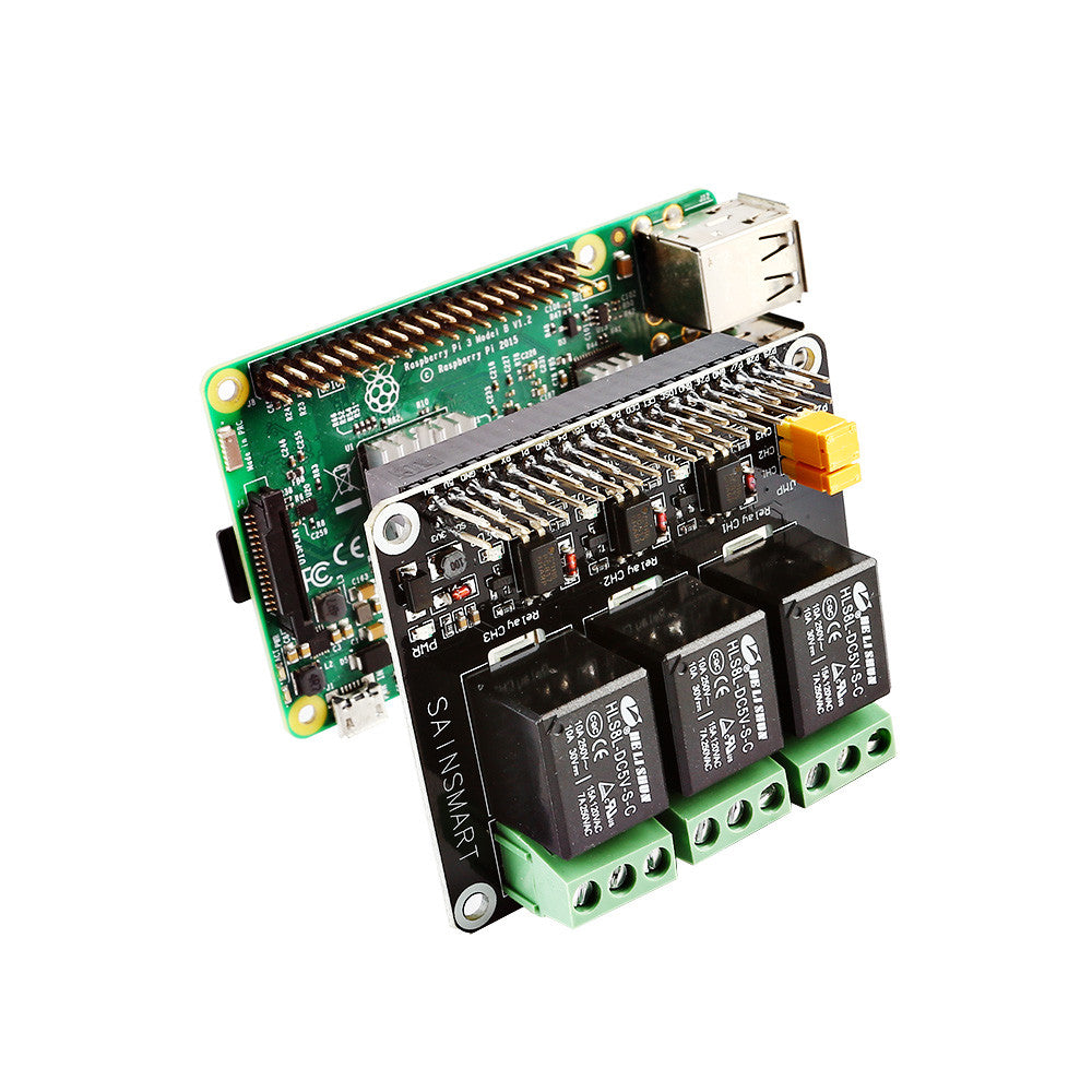 [Discontinued] Power Relay Module Expansion Board for Raspberry Pi