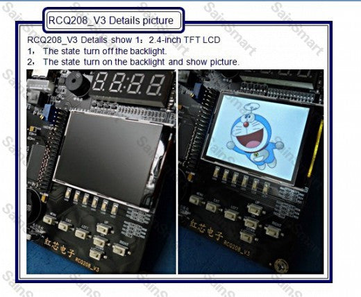 [Discontinued] Altera Cyclone SOPC EP2C8Q208C8N Chip Development Board with FPGA SDRAM, ADC 2.4'' TFT LCD, USB Blaster