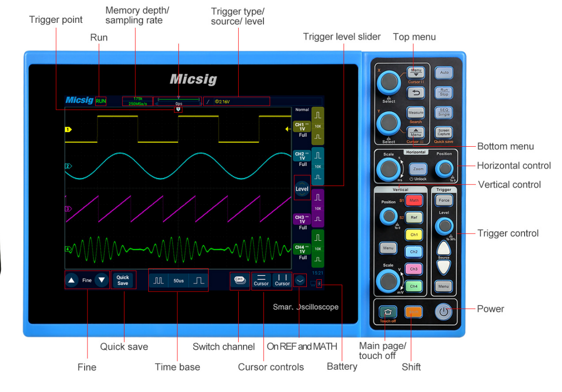 Micsig STO1152C 150Mhz Digital Oscilloscope