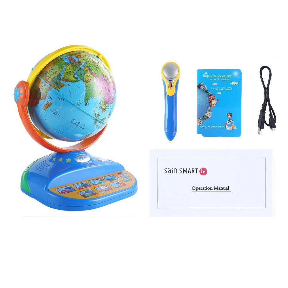 [Discontinued] SainSmart Jr. 2016 NEW Explore Journey EJ-100 Geography Learn Globe with Touch Panel + Interactive Touch Pen + English Learning Book, Ideal Holiday Birthday Gift for Kids Education