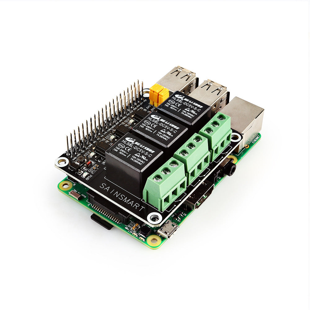 [Discontinued] Power Relay Module Expansion Board for Raspberry Pi